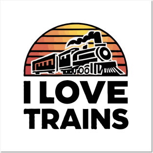 I Love Trains, Train Lover Posters and Art